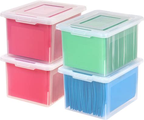 Amazon.com: IRIS USA File Box Plastic File Organizer for Letter/Legal ...