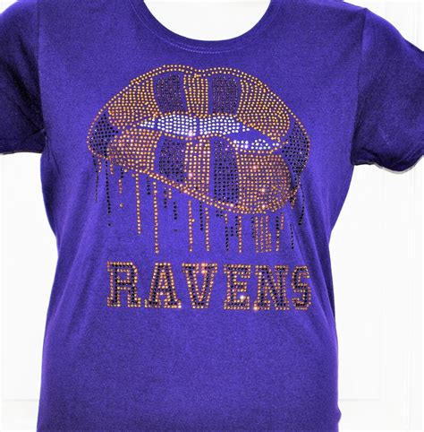 Ravens Rhinestone Shirt Women Cut/ Baltimore Ravens Themed/ | Etsy