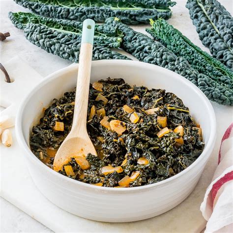 Lacinato Kale in Smoky Garlic Sauce is the BEST Side Dish Ever! | Clean Food Crush