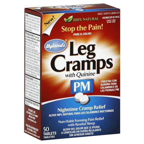 Hyland's Leg Cramps PM with Quinine, 50 Tablets - Health & Wellness ...