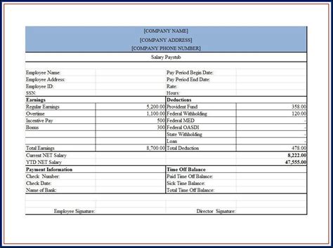 Payroll Stub Template Ontario - Template 1 : Resume Examples #Xk876Wa3ZW