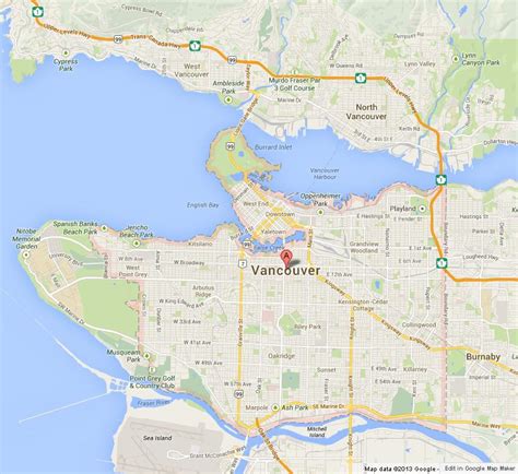 Map of Vancouver - World Easy Guides