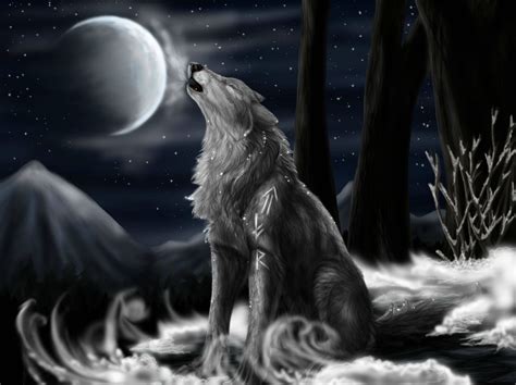 Download 4k Ultra Hd Photo Of Moon Wolf Wallpaper | Wallpapers.com