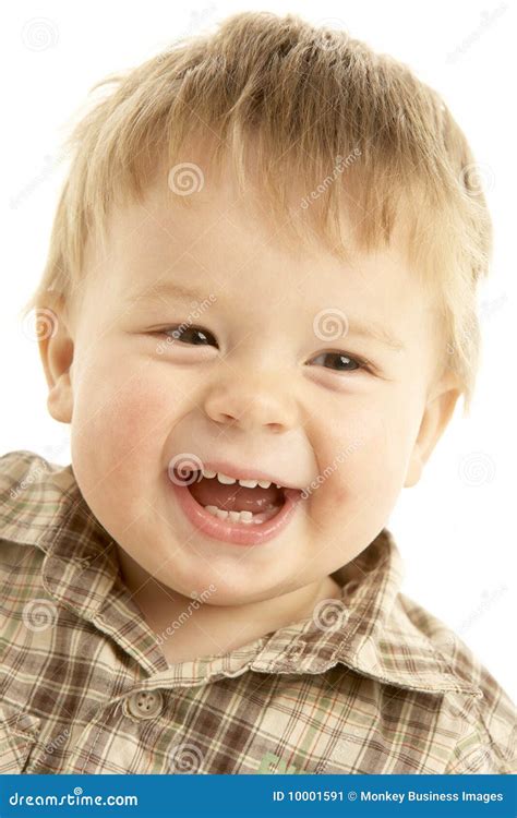 Portraigt of Laughing Toddler Stock Image - Image of laughter, studio: 10001591