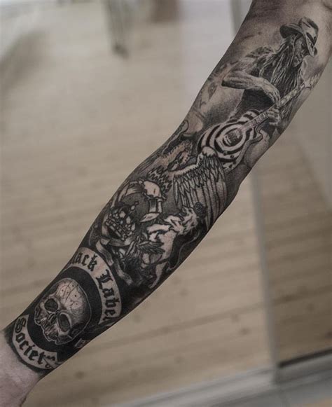 Rock n' roll Sleeve Tattoo - InkStyleMag