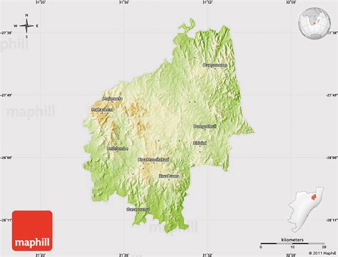 Physical Map of NONGOMA (O), cropped outside