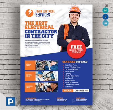 Electrical Services Flyer - PSDPixel