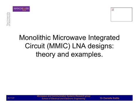 26 . Monolithic Microwave Integrated Circuit (MMIC)