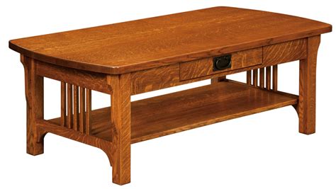 Craftsman Mission Coffee Table | Amish Solid Wood Coffee Tables | Kvadro Furniture