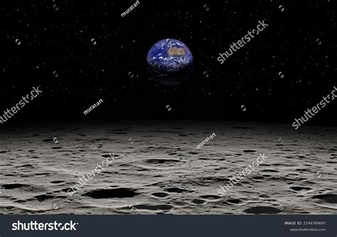 Earth Seen Surface Moon Elements This Stock Photo 2144769697 | Shutterstock