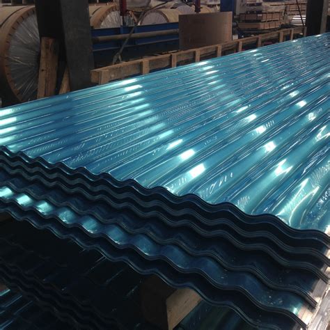 Exposed Fastener 12 ft Aluminum Roofing Sheet Panel White / Blue ISO ...