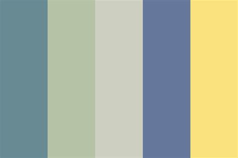 Blue Green Neutral Purple Yellow Color Palette