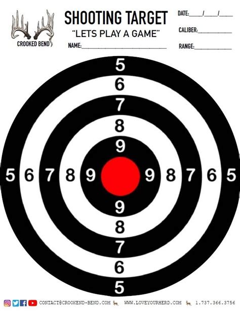 FREE Printable Shooting Targets | Crooked Bend Shooting Range Game ...