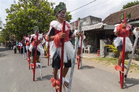 Play Egrang, a Traditional Game from Indonesia. Editorial Stock Image - Image of equipment ...