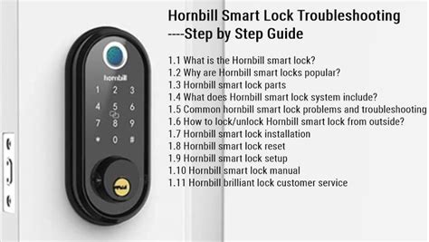 Hornbill Smart Lock Troubleshooting: Step by Step Guide