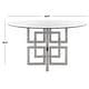 SAFAVIEH Couture Harlan 54-inch Glass Top Round Dining Table - 54 in. W x 54 in. L x 40 in. H ...
