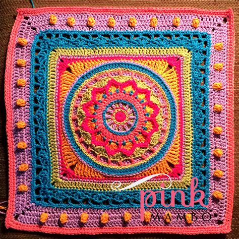 Square Crochet Mandala Blanket Pattern