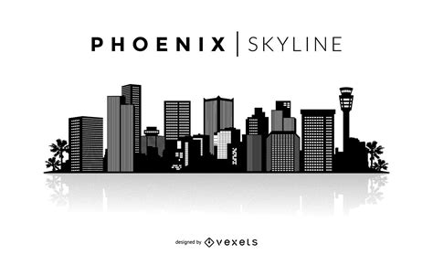 Phoenix Skyline Silhouette Vector Download