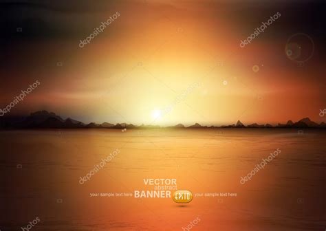 Rising sun and mountains Stock Vector by ©Alkestida 90952530