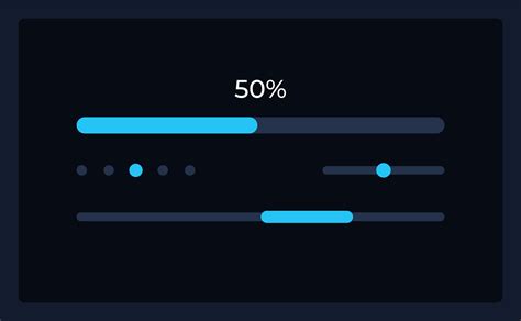 Progress bar and range slider UI element template. Editable isolated ...