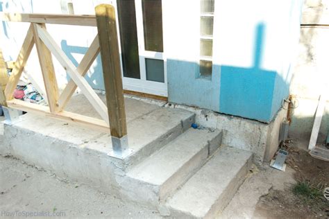 how to attach wood railing to concrete steps – Railings Design Resources