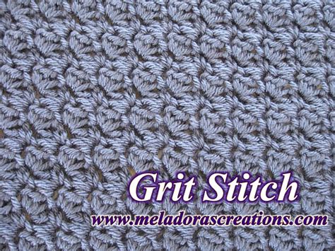 The Grit Stitch – Free crochet pattern – Meladora's Creations