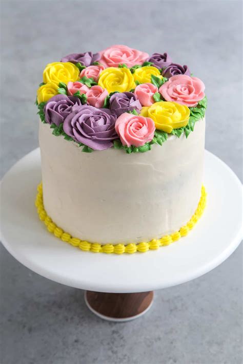 Buttercream Flowers Cake- The Little Epicurean