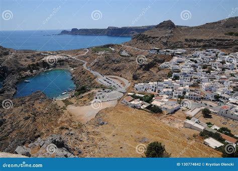 Lindos - Greece stock photo. Image of small, adventure - 130774842