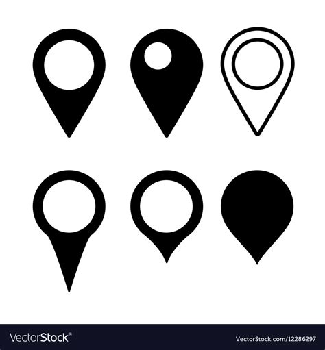 Set map marker Royalty Free Vector Image - VectorStock