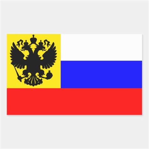 Russian Empire Flag (1914–1917) Rectangular Sticker | Zazzle.com