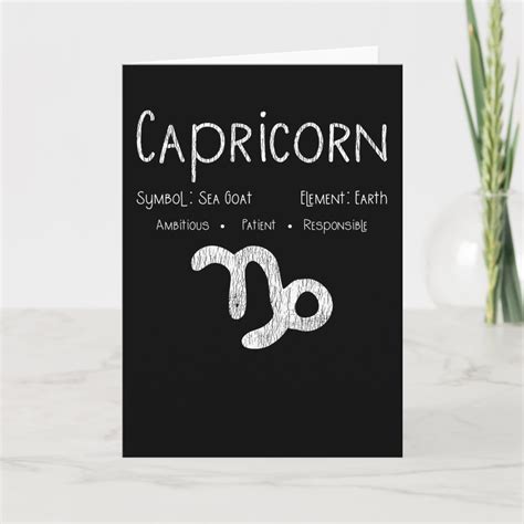 Capricorn Horoscope Astrology Star Sign Birthday Card | Zazzle