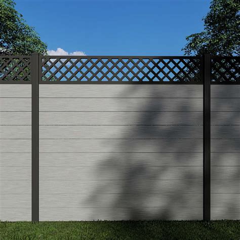 Composite Fence Panels with Classic Trellis (Inc Aluminium Posts ...