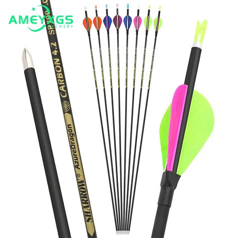 12Pcs-Archery-Pure-Carbon-Arrow-Straightness-0-001-ID4-2mm-Spine700 ...