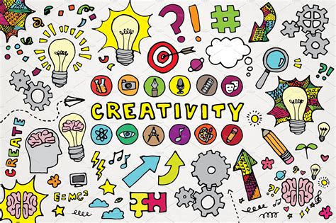 Creativity Clipart Illustrations Set | Education Illustrations ~ Creative Market