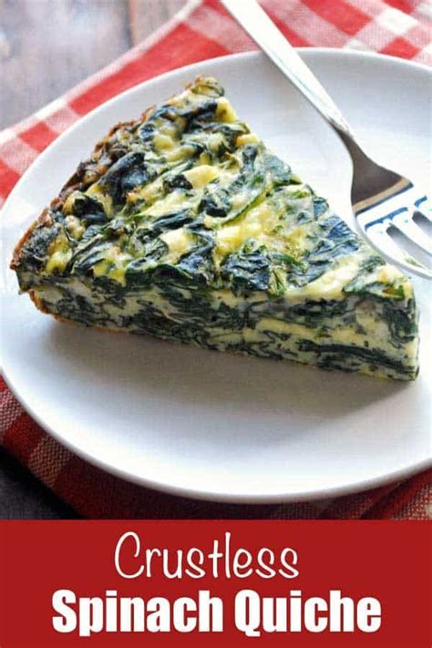 Crustless Spinach Quiche | Healthy Recipes Blog | Breakfast quiche recipes, Quiche recipes ...