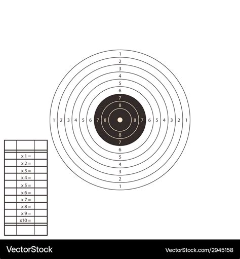 Shooting range target template Royalty Free Vector Image