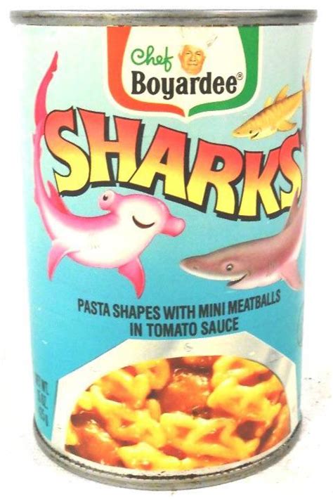Chef Boyardee Sharks (circa 1990-circa 1995): Canned, shark-shaped ...