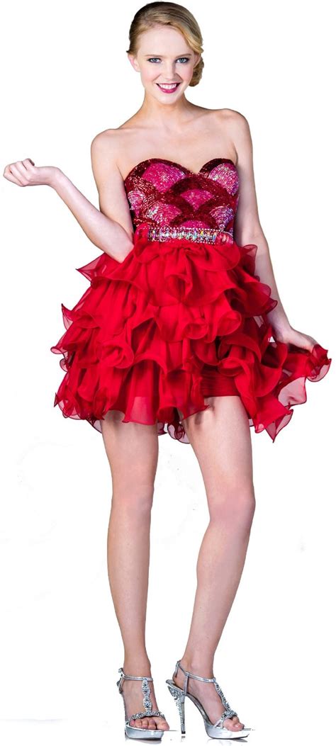 Cheap short red prom dresses 2017 - red short cute prom dresses