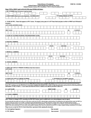 FBI NICS E-Check Enrollment Form - Fill and Sign Printable Template Online