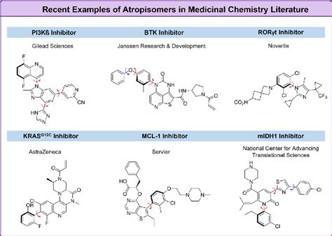 Examples of stable atropisomers from the recent medicinal chemical ...