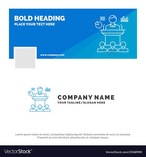 Blue business logo template Royalty Free Vector Image