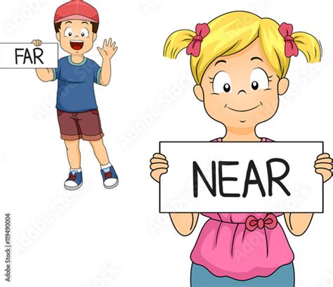 Kids Near Far Stock Vector | Adobe Stock