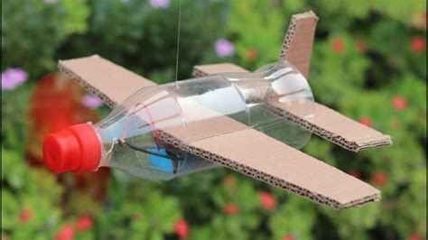 How To Make Flying Airplane Using Cardboard and Coke Bottle - YouTube