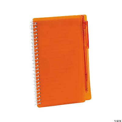 Orange Spiral Notebooks with Pens
