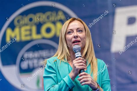 Giorgia Meloni Fratelli Ditalia Political Party Editorial Stock Photo ...