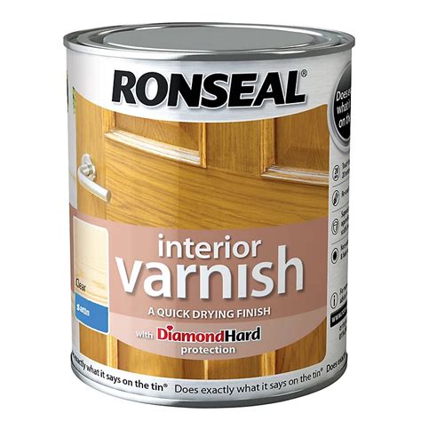 Ronseal Diamond hard Clear Satin Wood varnish, 250ml | DIY at B&Q