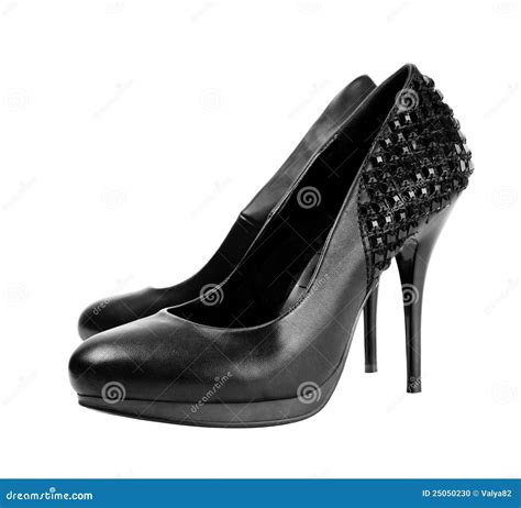 Black Shoes Isolated On White Background Stock Photo - Image: 25050230