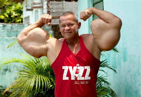 The 43-year-old has the biggest biceps in Brazil. | Bodybuilding, Big ...