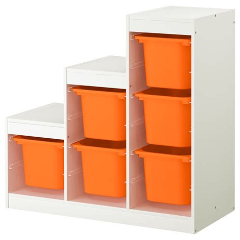 TROFAST Storage combination - white/orange - IKEA Ikea Trofast Storage, Cube Storage, Storage ...