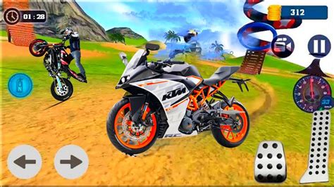 Indian Bike Driving 3D Gameplay।KTM Bike Simulator Game।KTM Bike Game ...